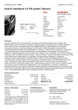 Audi A7 Sportback 3.0 TDI quattro Tiptronic