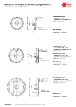 Handr&auml;der f&uuml;r Linear- und &Uuml;bertragungseinheiten