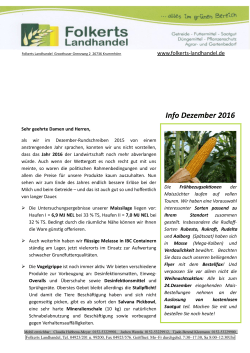 Info Dezember 2016 - Folkerts Landhandel