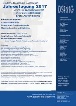 Jahrestagung 2017 - Statistische Woche