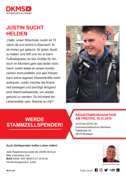 DKMS Flugblatt A5 Justin 1216 39L Print