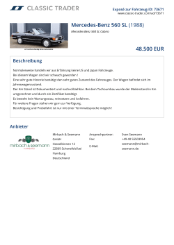 Mercedes-Benz 560 SL (1988) 48.500 EUR
