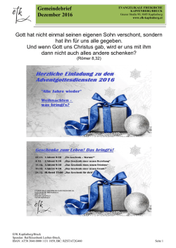 EFK-Gemeindebrief (Dezember 2016)