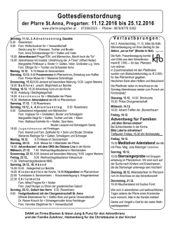 Gottesdienstordnung