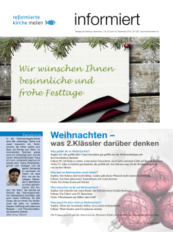informiert - Kirche Meilen