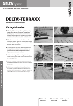 DELTA®-TERRAXX Verlegeanleitung und - ais