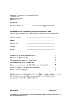 Hanns-Braun-Stra&szlig;e Friesenhaus 1 14053 Berlin Fax: 030 / 3000