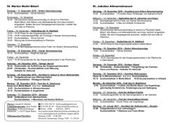 Gottesdienstordnung Bereich Markt Bibart 10.11.2016 bis 01.01.2017