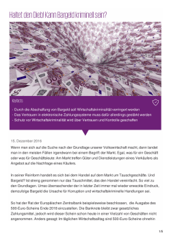 Haltet den Dieb! Kann Bargeld kriminell sein? | KPMG Klardenker