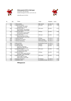 Startliste Samstag