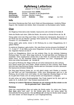 Hier ist Logik und genaues Lesen gefragt - letterboxing