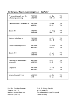 Zuordnung zu Prüfungsräumen WiSe 2016/2017