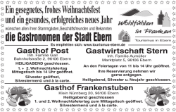 die Gastronomen der Stadt Ebern