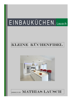 KLEINE KüCHENFIBEL DESIGN BY MATHIAS LAUSCH