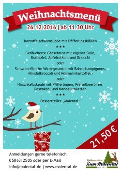 hnachtsmenü