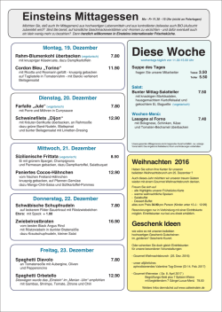 Diese Woche - Cafe Einstein