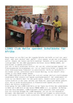 LIONS Club Halle spendet Schulbänke für Afrika