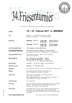 18. / 19. Februar 2017 in BREMEN