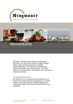 Winterkarte - Hotel Ringmauer