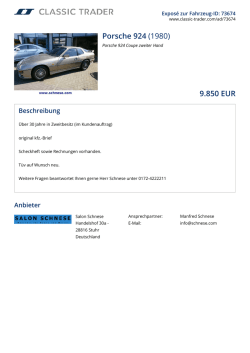 Porsche 924 (1980) 9.850 EUR