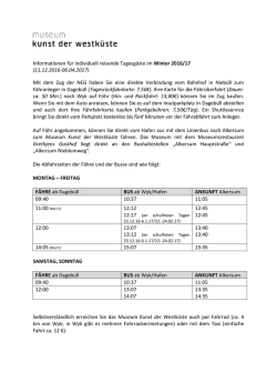 Informationen f&uuml;r individuell reisende Tagesg&auml;ste im Winter 2016/17