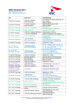 ESC Termine 2017 - Echinger Segel