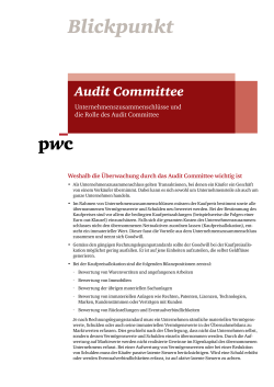 Unternehmenszusammenschlüsse und die Rolle des Audit