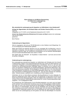 Drucksachen allgemein - Nieders&auml;chsischer Landtag