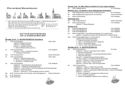 Gottesdienstordnung vom 11.12.2016
