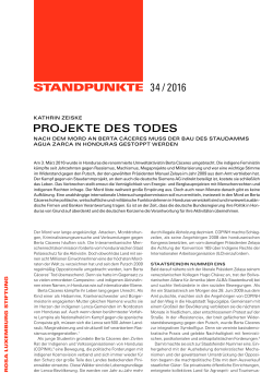 StandpunktE 34 / 2016 ProjeKte des todes