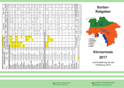 Sortenratgeber Körnermais 2017