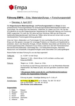 Führung EMPA - der Bank Sarasin Senioren