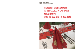 HERZLICH WILLKOMMEN IM RESTAURANT LANGRINO