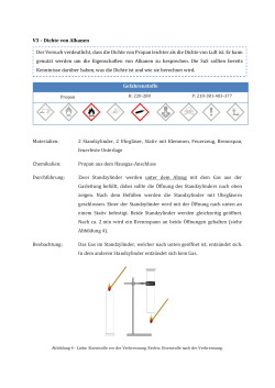 V3 – Dichte von Alkanen Gefahrenstoffe Materialien: 2