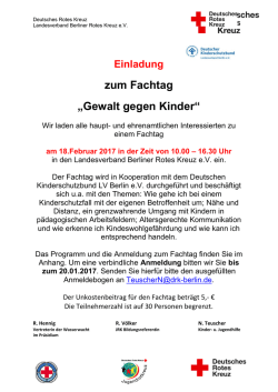 zum Fachtag „Gewalt gegen Kinder“ - DRK