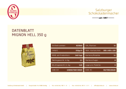 DATENBLATT MIGNON HELL 350 g