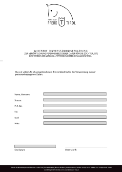 Hiermit widerrufe ich umgehend mein Einverständnis für die