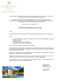 Hotel Kommunikationsfachfrau / -mann EFZ