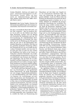 E. Gruber: Kommunale Rechnungspraxis 2016-4-176 - H-Soz-u-Kult