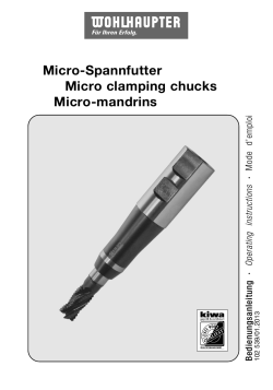 Micro-Spannfutter Micro clamping chucks Micro