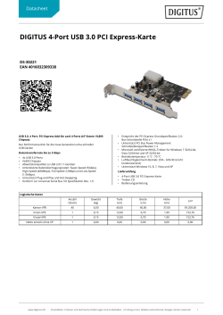 DIGITUS 4-Port USB 3.0 PCI Express