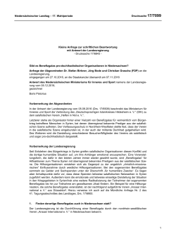 Drucksachen allgemein - Nieders&auml;chsischer Landtag