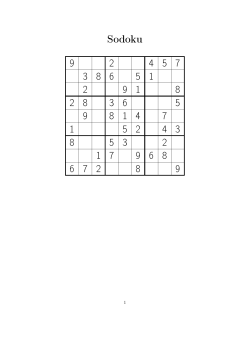 Sudoku, teilweise gelöst