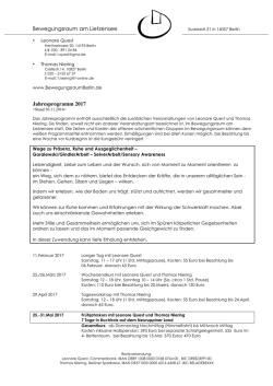 Jahresprogramm 2017 - Bewegungsraumberlin
