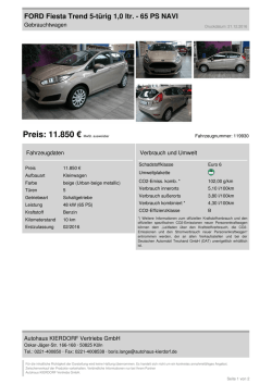 Inserat drucken - beim Autohaus Kierdorf Vertriebs GmbH