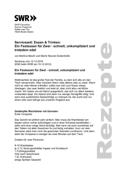 Ein Festessen f&uuml;r Zwei