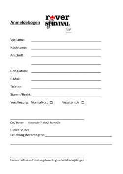 Anmeldung (PDF: 150 kByte) - DPSG Diözesanverband Trier