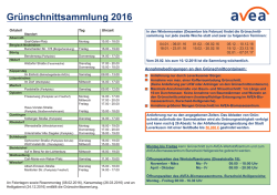 Gr&uuml;nschnittsammlung 2016