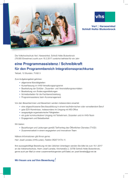 eine Programmassistenz / Schreibkraft