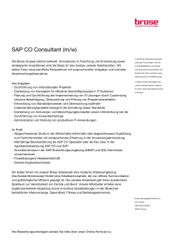 SAP CO Consultant (m/w)